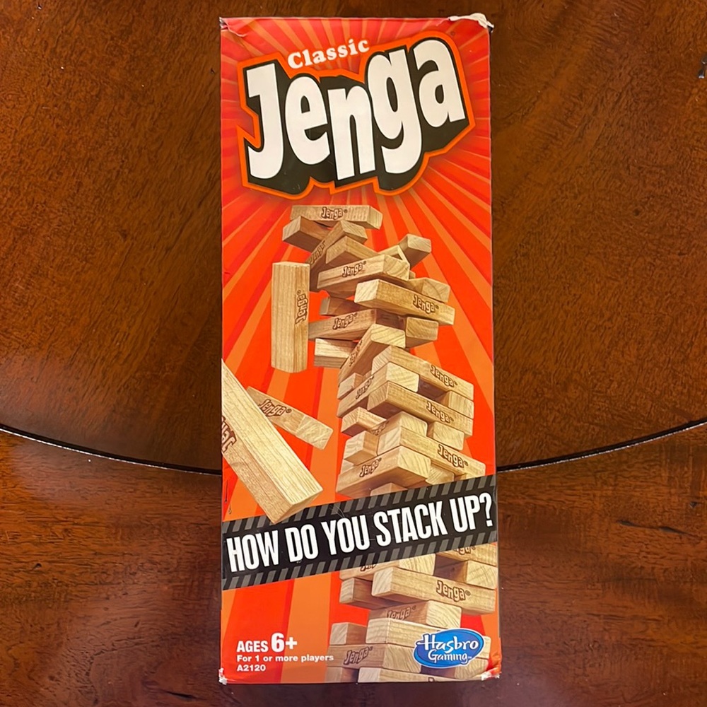 Classic Jenga wood block stem game